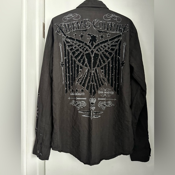 Affliction Other - Affliction Xtreme Couture men’s size Large button down shirt EUC